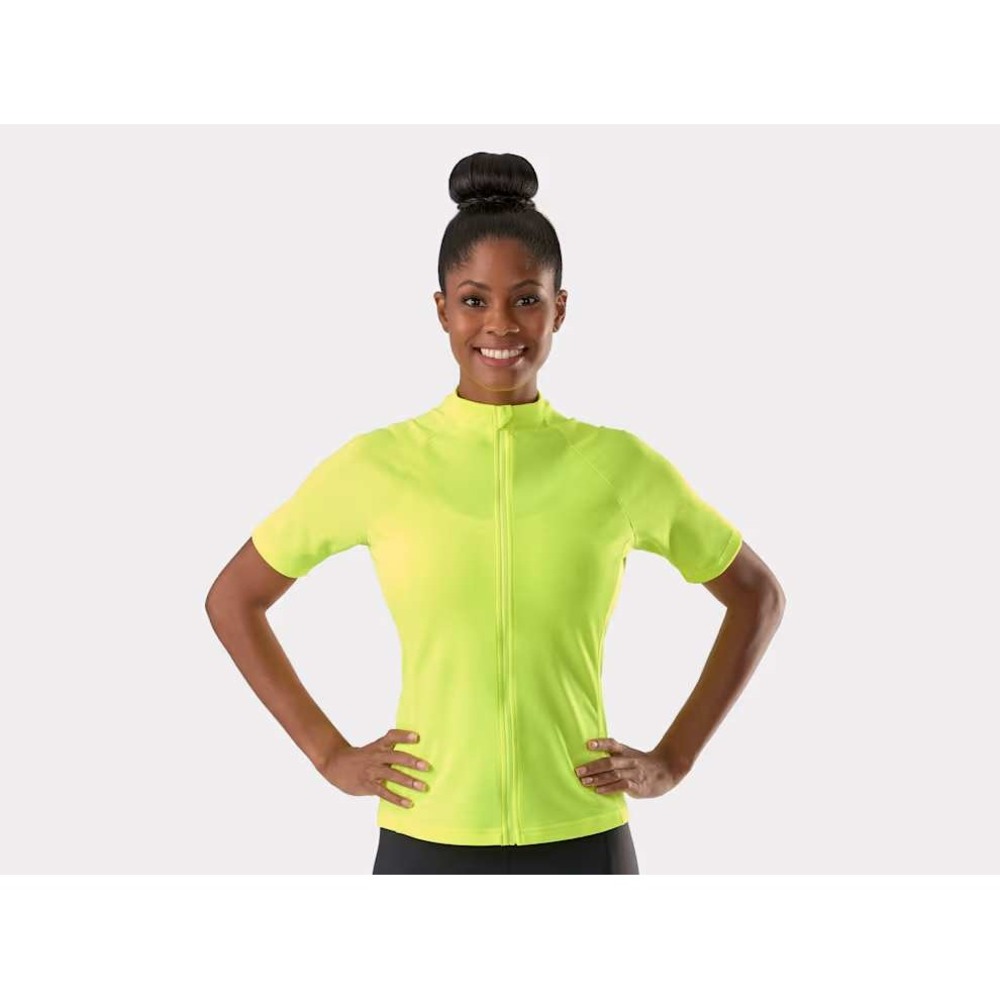 Trek Solstice Cycling Jersey Womens In Radioactive Yellow Full Zip Size 2X NWT